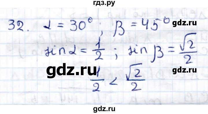 ГДЗ по геометрии 8 класс  Рязановский контрольные измерительные материалы (ким)  задача - 32, Решебник