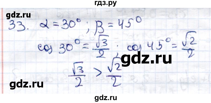 ГДЗ по геометрии 8 класс  Рязановский контрольные измерительные материалы (ким)  задача - 33, Решебник