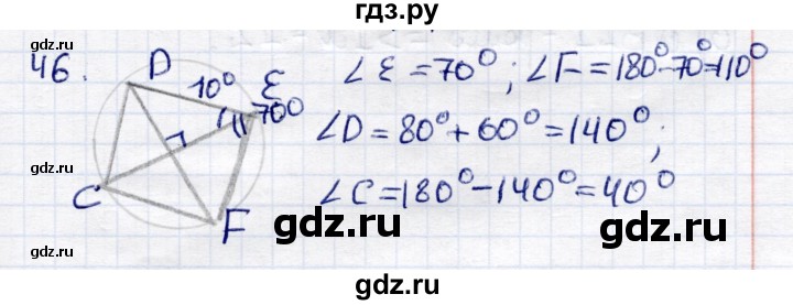 ГДЗ по геометрии 8 класс  Рязановский контрольные измерительные материалы (ким)  задача - 46, Решебник