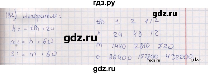 ГДЗ по информатике 8 класс Босова рабочая тетрадь   упражнение - 132, Решебник
