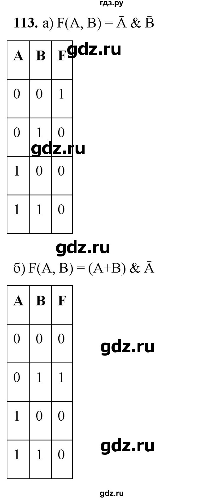 ГДЗ по информатике 8 класс Босова рабочая тетрадь  Базовый уровень упражнение - 113, Решебник 2023