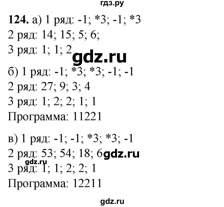 ГДЗ по информатике 8 класс Босова рабочая тетрадь  Базовый уровень упражнение - 124, Решебник 2023