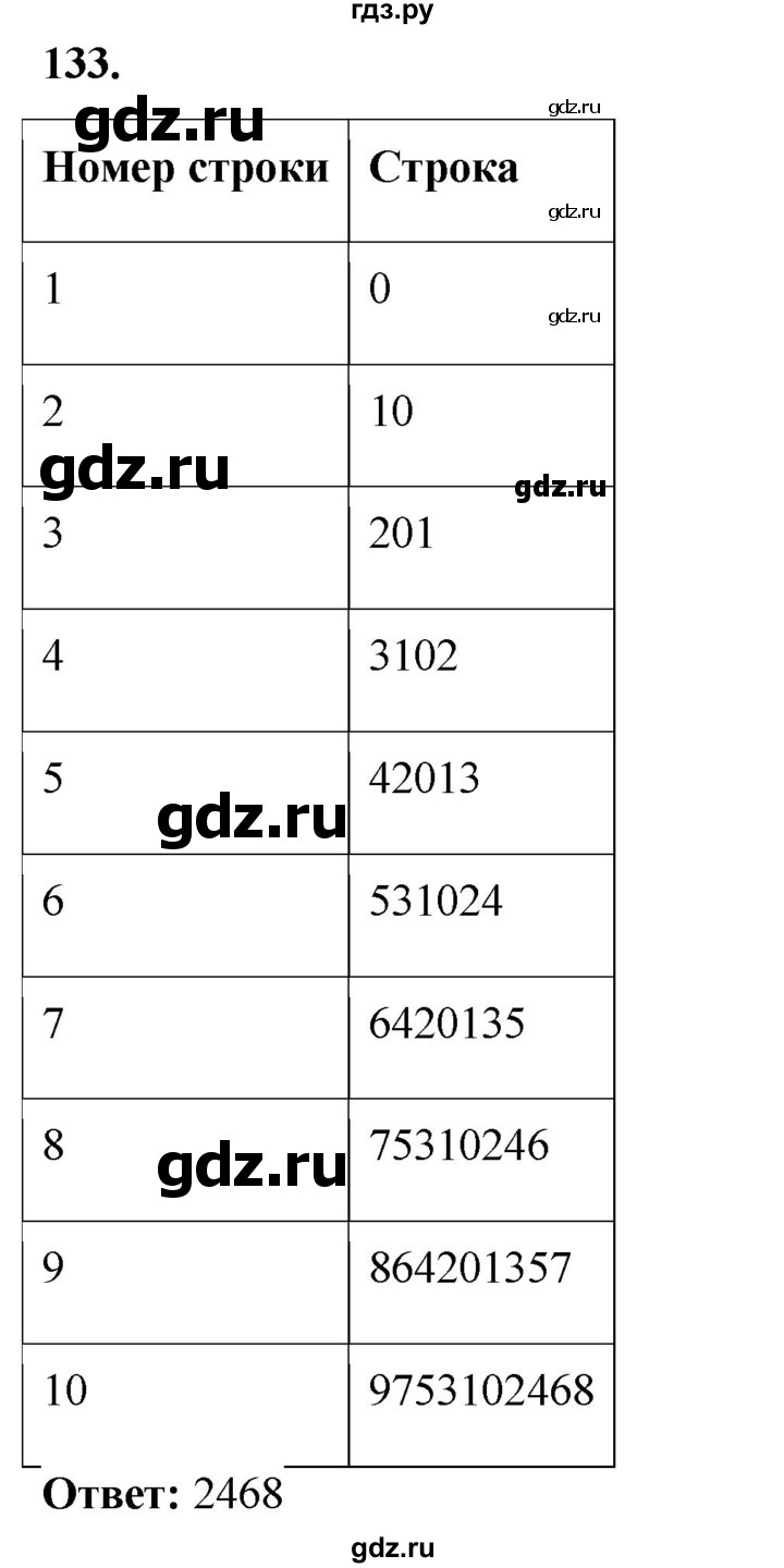 ГДЗ по информатике 8 класс Босова рабочая тетрадь  Базовый уровень упражнение - 133, Решебник 2023