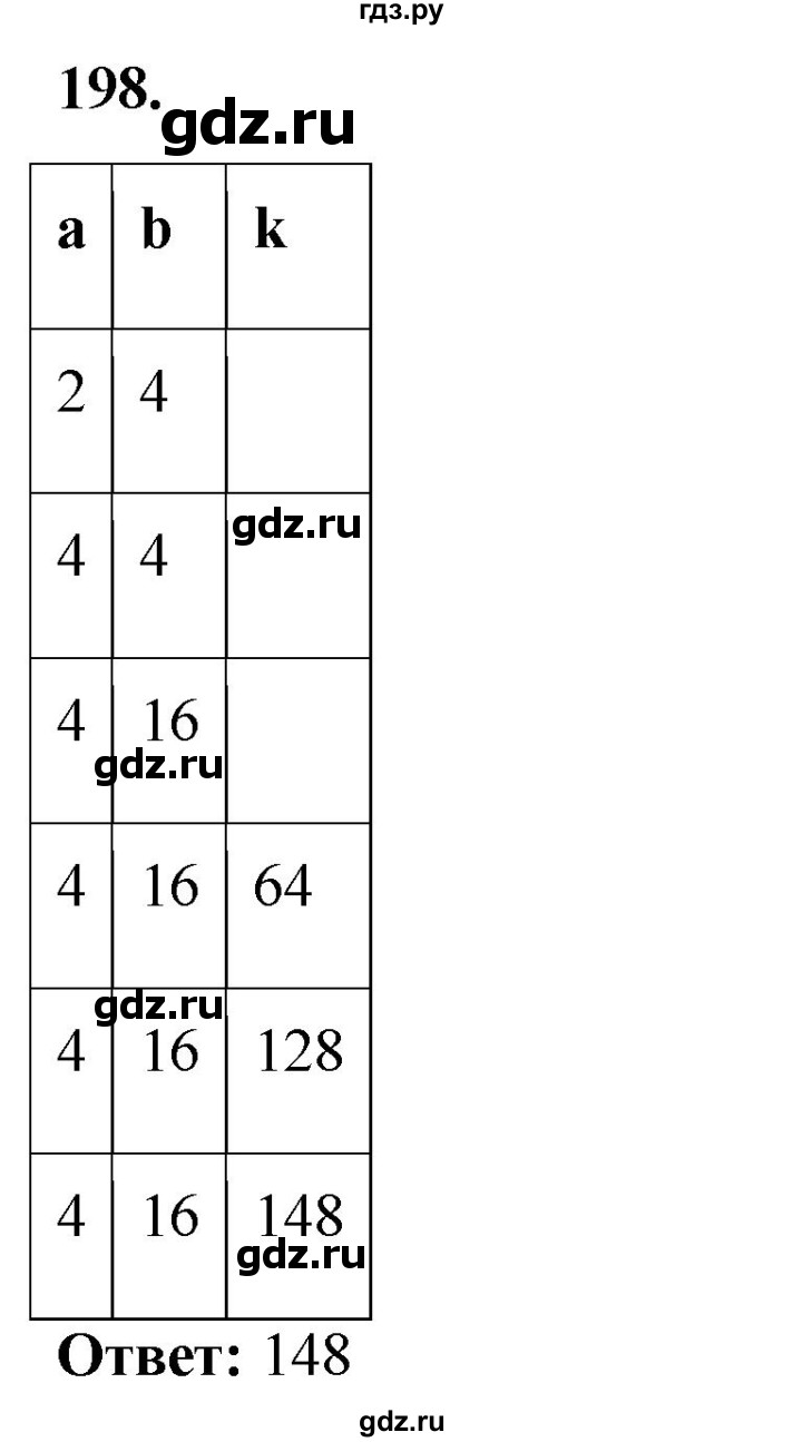 ГДЗ по информатике 8 класс Босова рабочая тетрадь  Базовый уровень упражнение - 198, Решебник 2023