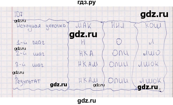 ГДЗ по информатике 8 класс Босова рабочая тетрадь  Базовый уровень упражнение - 107, Решебник 2017