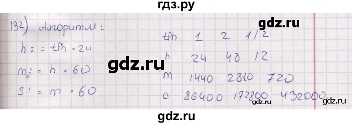 ГДЗ по информатике 8 класс Босова рабочая тетрадь  Базовый уровень упражнение - 132, Решебник 2017