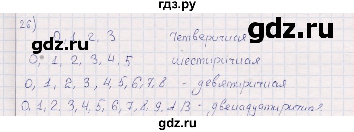 ГДЗ по информатике 8 класс Босова рабочая тетрадь  Базовый уровень упражнение - 26, Решебник 2017