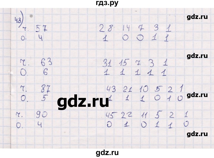 ГДЗ по информатике 8 класс Босова рабочая тетрадь  Базовый уровень упражнение - 48, Решебник 2017