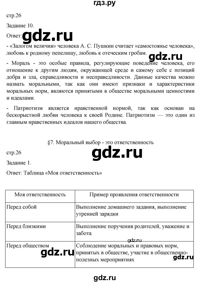 ГДЗ по обществознанию 8 класс Митькин рабочая тетрадь (Боголюбов)  страница - 26, Решебник 2024