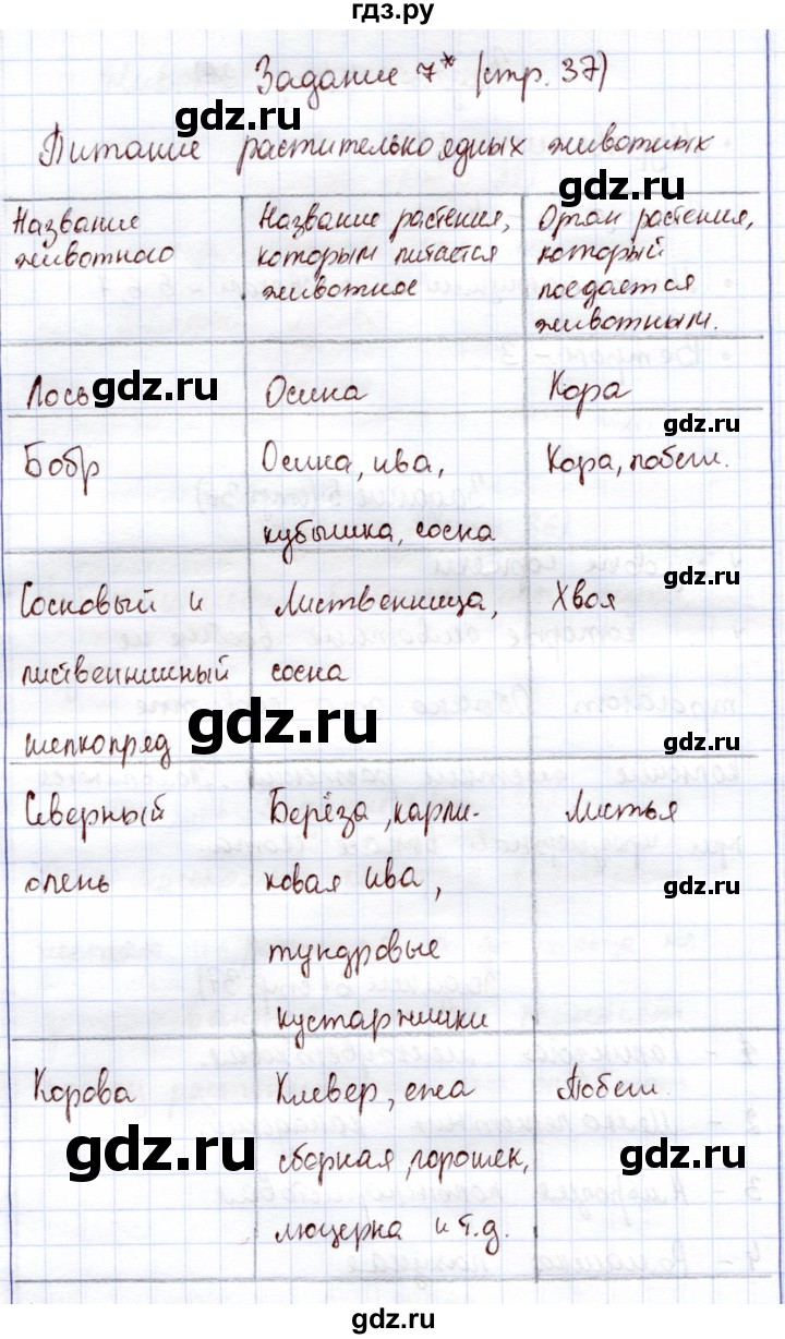 ГДЗ по экологии 6 класс Горская рабочая тетрадь  страница - 37, Решебник