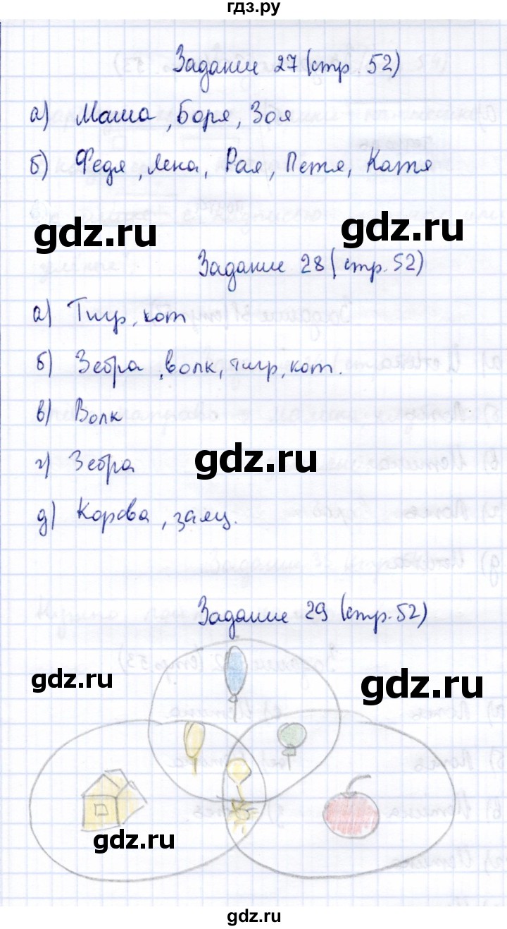 ГДЗ по информатике 2 класс Горячев   часть 2. страница - 52, Решебник