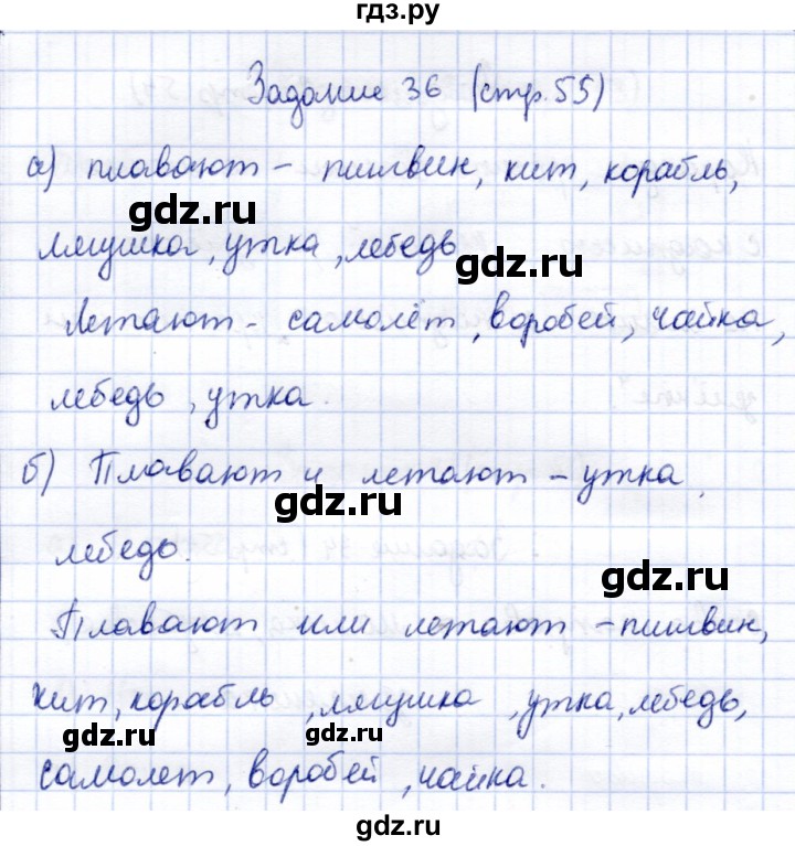 ГДЗ по информатике 2 класс Горячев   часть 2. страница - 55, Решебник