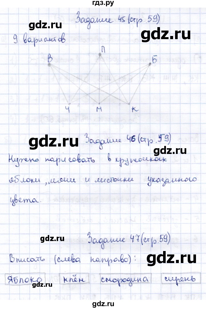 ГДЗ по информатике 2 класс Горячев   часть 2. страница - 59, Решебник