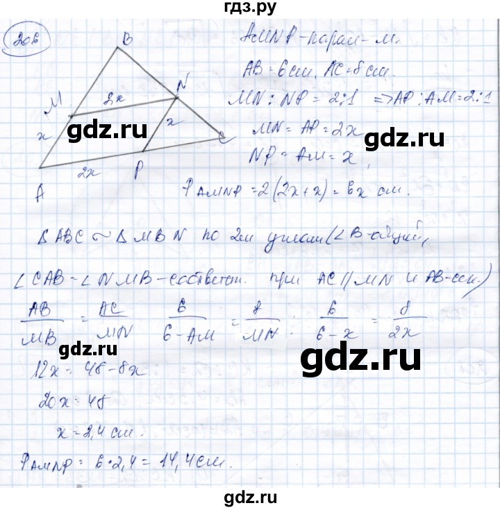 Номер 206 геометрия 8