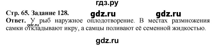 ГДЗ по биологии 7 класс Суматохин рабочая тетрадь  задание - 128, Решебник