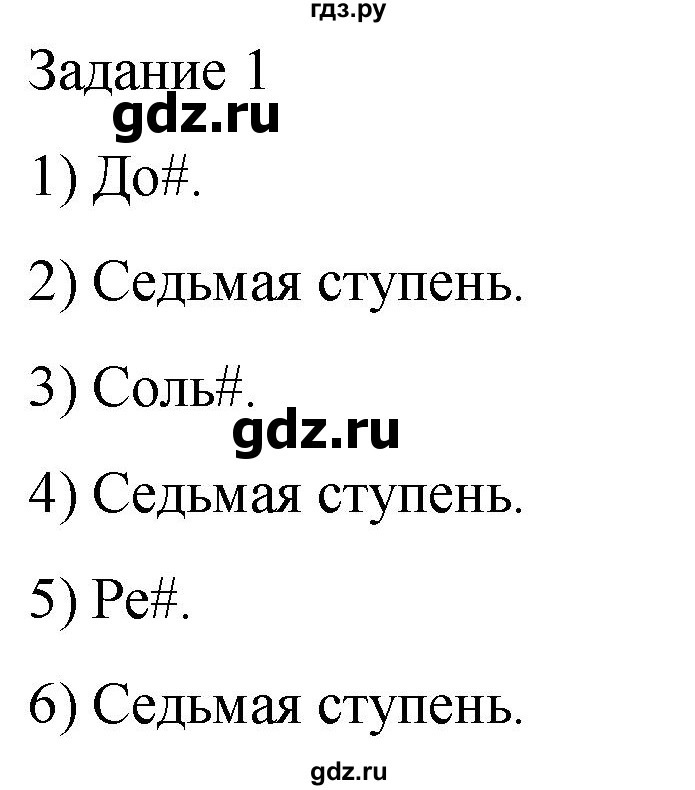 ГДЗ по музыке 5 класс Золина домашние задания  задание - 1, Решебник