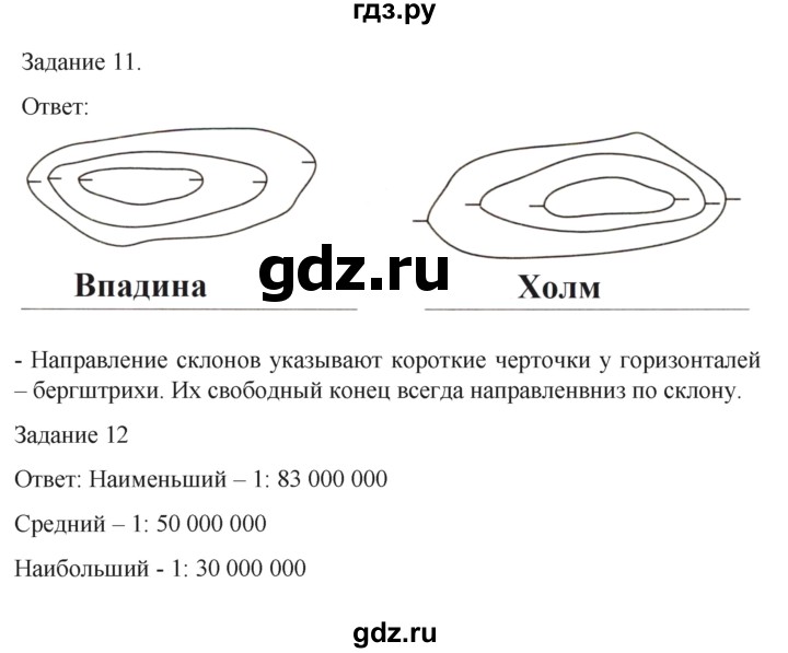 ГДЗ по географии 6 класс Баринова рабочая тетрадь с контурными картами  страница - 11, Решебник