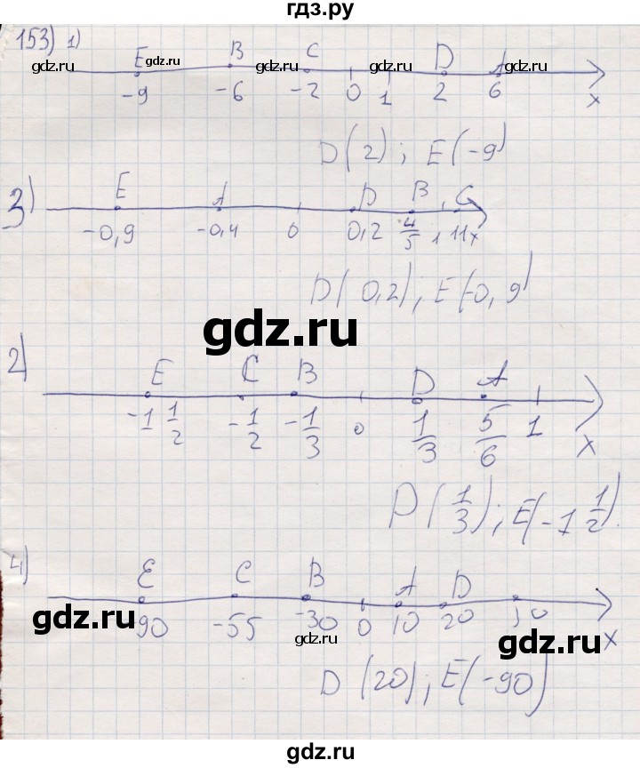 ГДЗ по математике 6 класс Беленкова рабочая тетрадь  упражнение - 153, Решебник