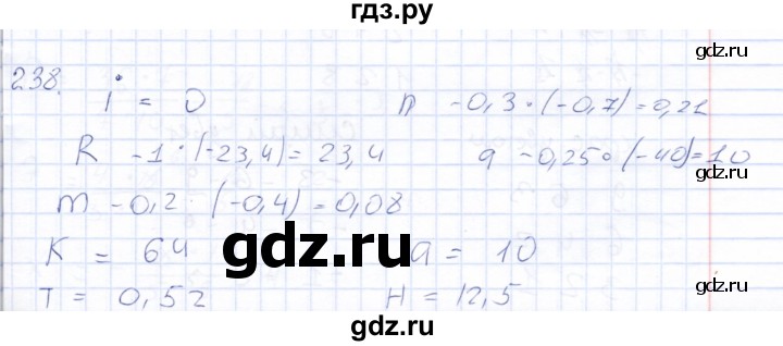 ГДЗ по математике 6 класс Беленкова рабочая тетрадь  упражнение - 238, Решебник