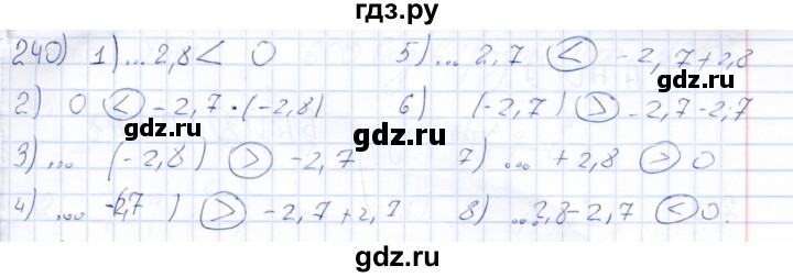 ГДЗ по математике 6 класс Беленкова рабочая тетрадь  упражнение - 240, Решебник