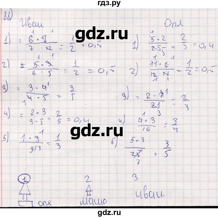 ГДЗ по математике 6 класс Беленкова рабочая тетрадь  упражнение - 88, Решебник
