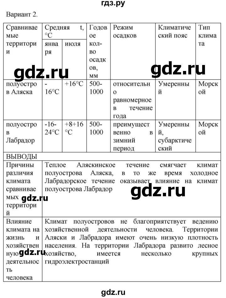 ГДЗ по географии 7 класс Баринова рабочая тетрадь Материки и океаны  страница - 51, Решебник