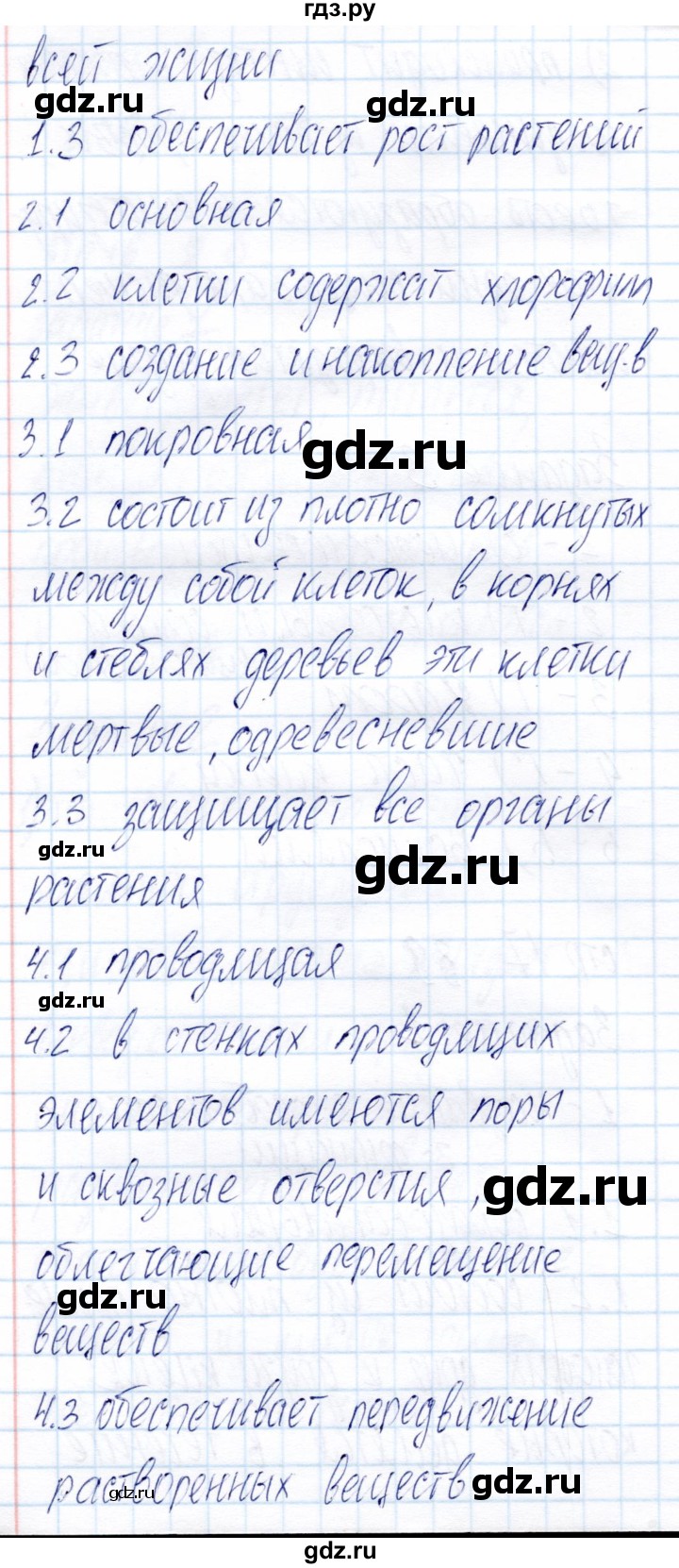 ГДЗ по биологии 6 класс Пономарева рабочая тетрадь  часть 1. страница - 17, Решебник