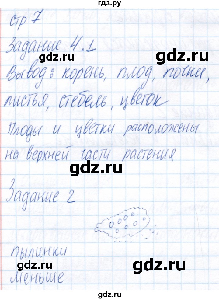 ГДЗ по биологии 6 класс Пономарева рабочая тетрадь  часть 1. страница - 7, Решебник