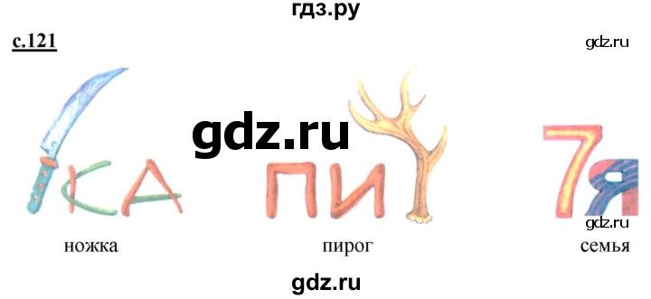 ГДЗ по русскому языку 1 класс Журова букварь  часть 1. страница - 121, Решебник №1