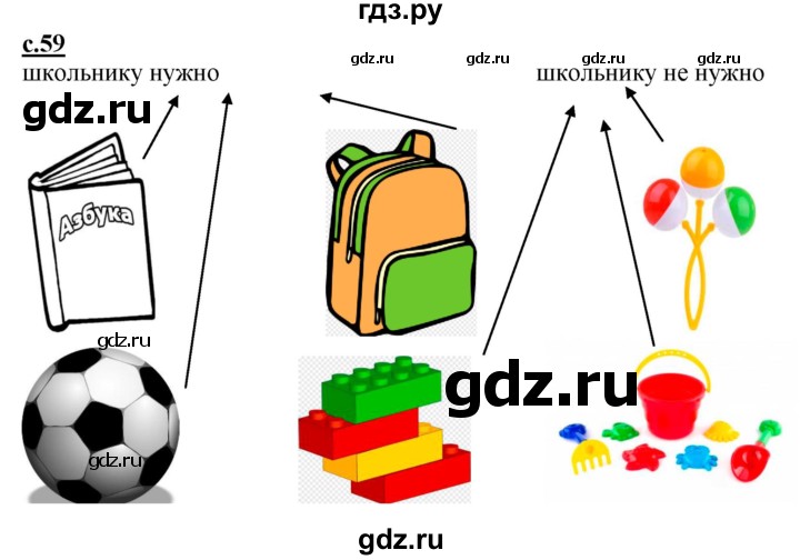 ГДЗ по русскому языку 1 класс Журова букварь  часть 1. страница - 59, Решебник №1