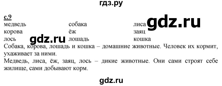 ГДЗ по русскому языку 1 класс Журова букварь  часть 1. страница - 9, Решебник №1