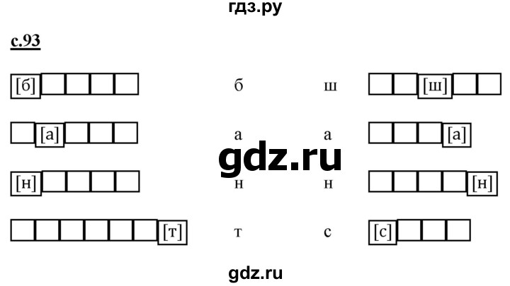 ГДЗ по русскому языку 1 класс Журова букварь  часть 1. страница - 93, Решебник №1