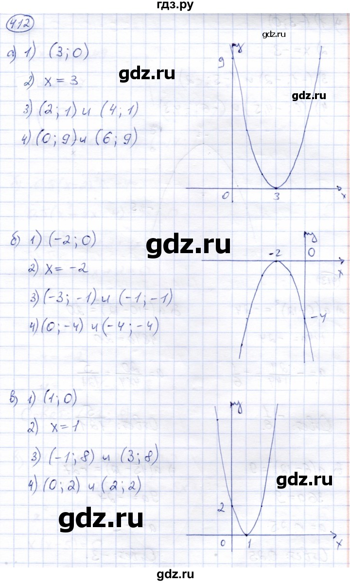 ГДЗ по алгебре 8 класс Солтан   упражнение - 412, Решебник