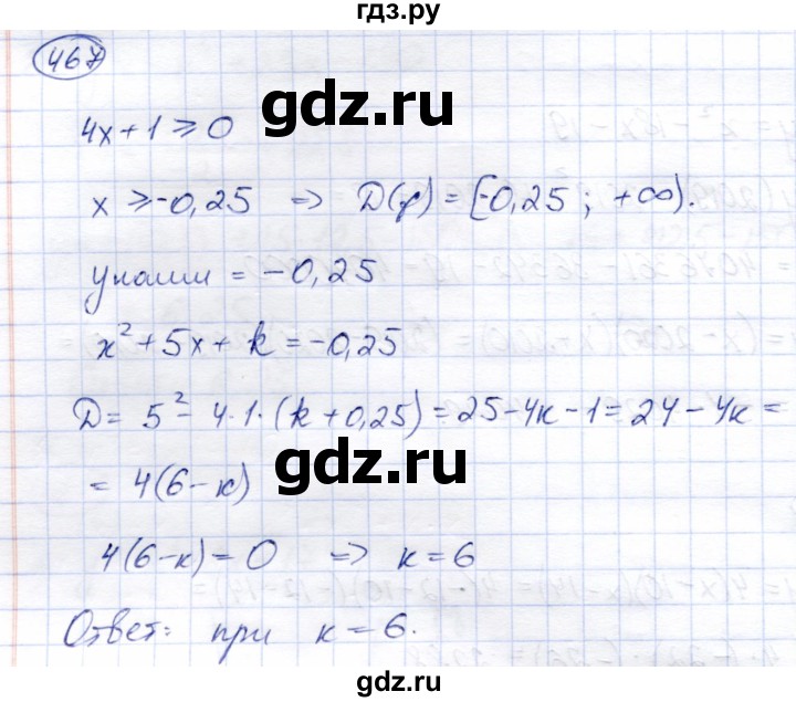 ГДЗ по алгебре 8 класс Солтан   упражнение - 467, Решебник