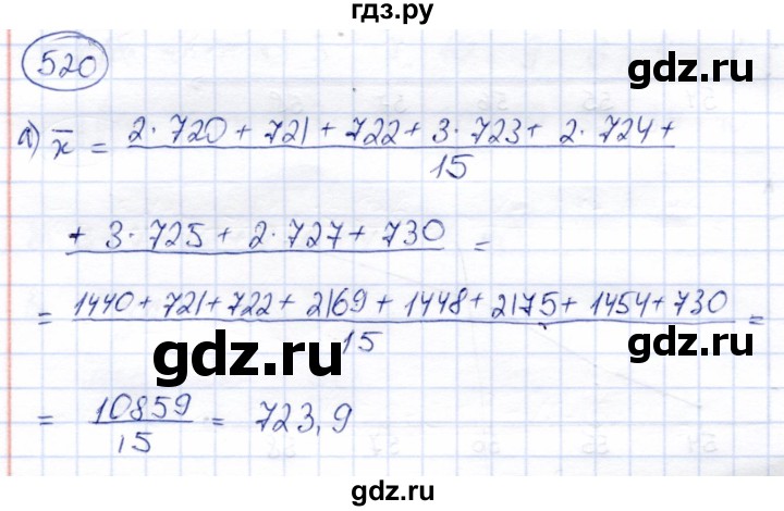 ГДЗ по алгебре 8 класс Солтан   упражнение - 520, Решебник