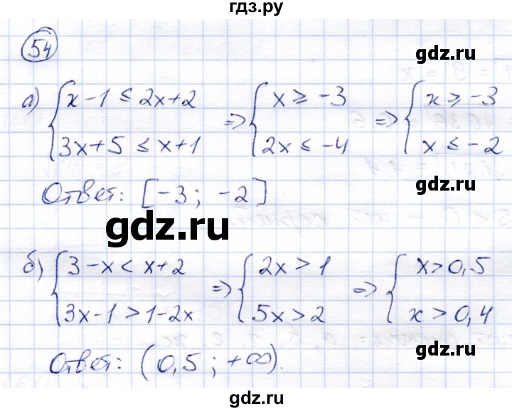 ГДЗ по алгебре 8 класс Солтан   упражнение - 54, Решебник