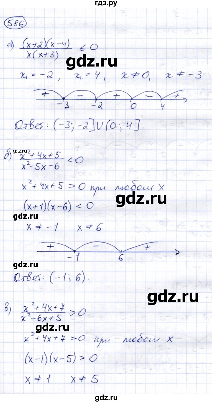 ГДЗ по алгебре 8 класс Солтан   упражнение - 586, Решебник