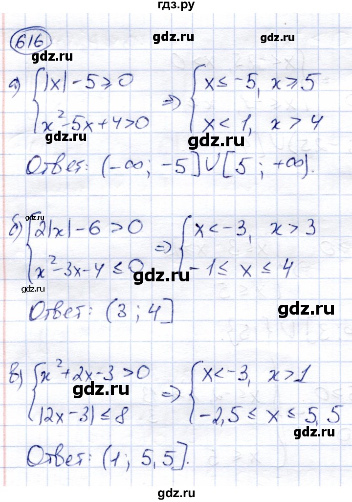 ГДЗ по алгебре 8 класс Солтан   упражнение - 616, Решебник
