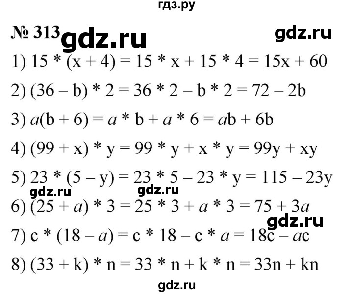 ГДЗ по математике 5 класс Ткачева   упражнение - 313, Решебник №1