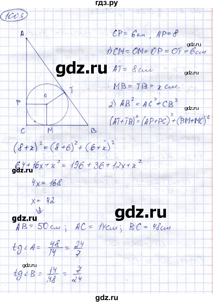 ГДЗ по алгебре 9 класс Солтан   упражнение - 1003, Решебник