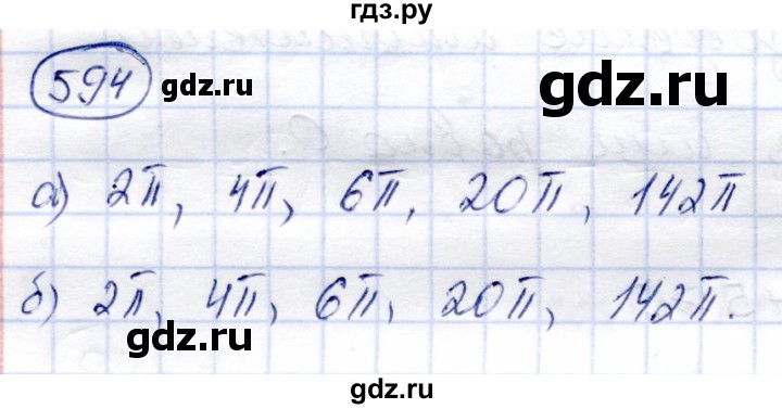 ГДЗ по алгебре 9 класс Солтан   упражнение - 594, Решебник