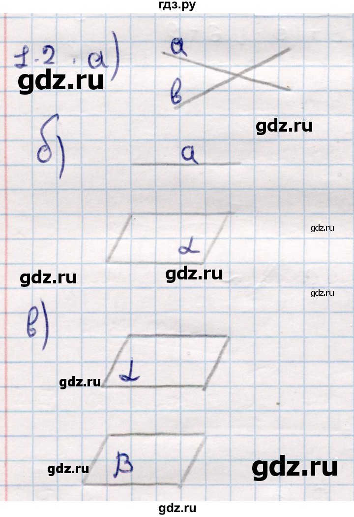 ГДЗ по геометрии 10 класс Смирнов  Общественно-гуманитарное направление §1 - 1.2, Решебник
