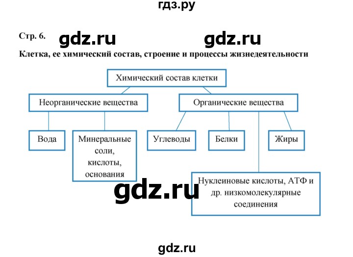 ГДЗ по биологии 8 класс  Бодрова рабочая тетрадь  страница - 6, Решебник