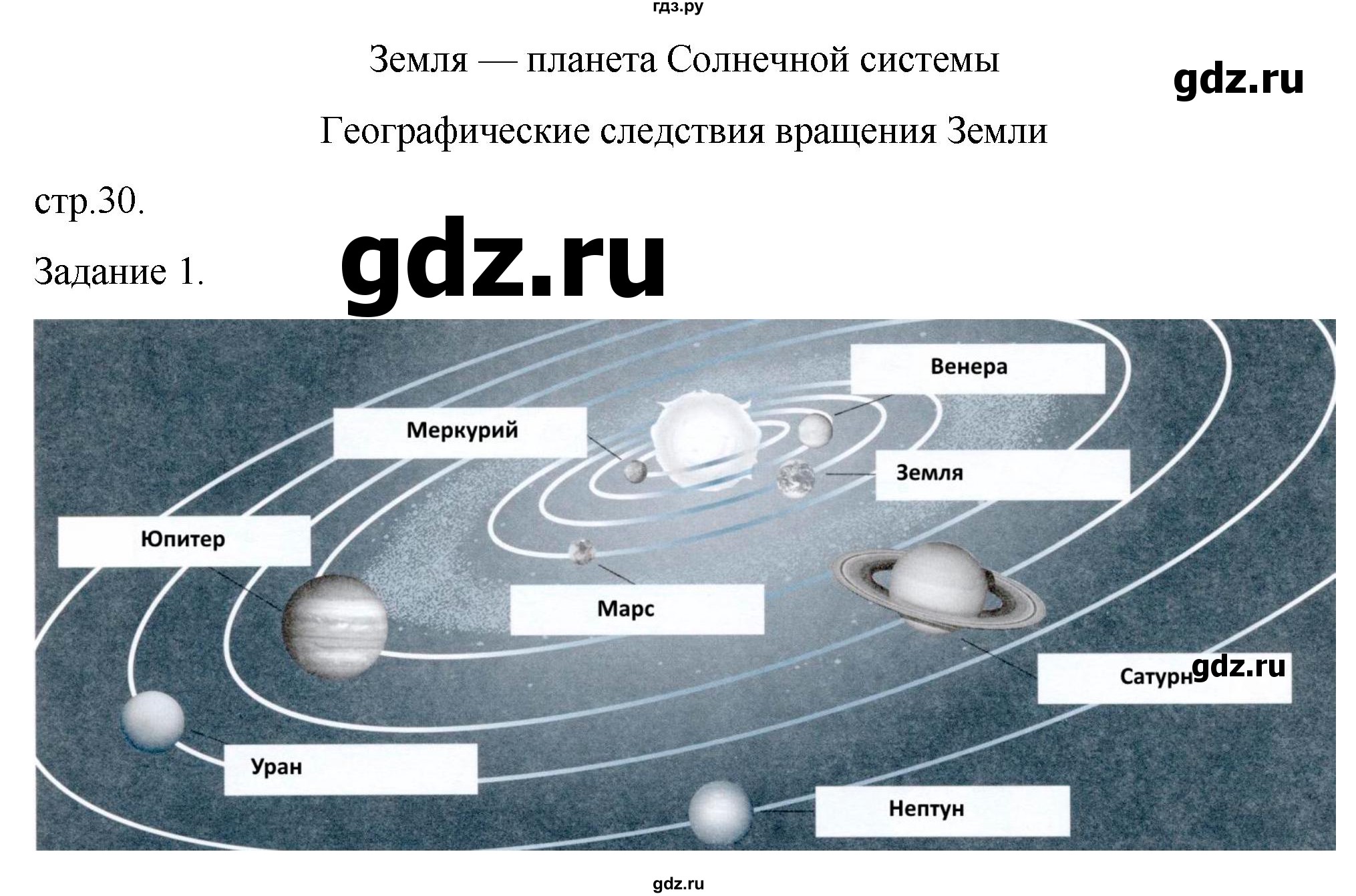 ГДЗ по географии 5‐6 класс Сиротин рабочая тетрадь с контурными картами  страница - 30, Решебник 2025