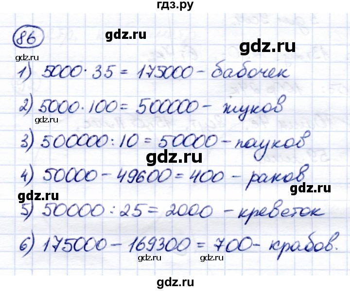 ГДЗ по математике 7 класс Алышева рабочая тетрадь Для обучающихся с интеллектуальными нарушениями упражнение - 86, Решебник