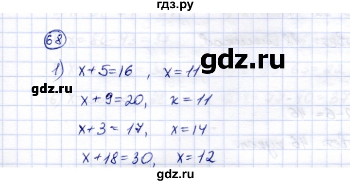 ГДЗ по математике 5 класс Перова  Для обучающихся с интеллектуальными нарушениями сотня - 68, Решебник