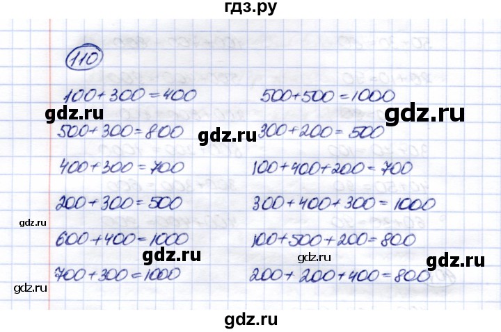 ГДЗ по математике 5 класс Перова  Для обучающихся с интеллектуальными нарушениями тысяча - 110, Решебник