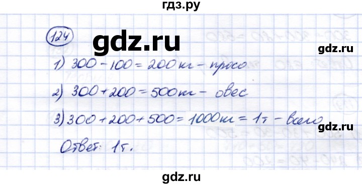 ГДЗ по математике 5 класс Перова  Для обучающихся с интеллектуальными нарушениями тысяча - 124, Решебник