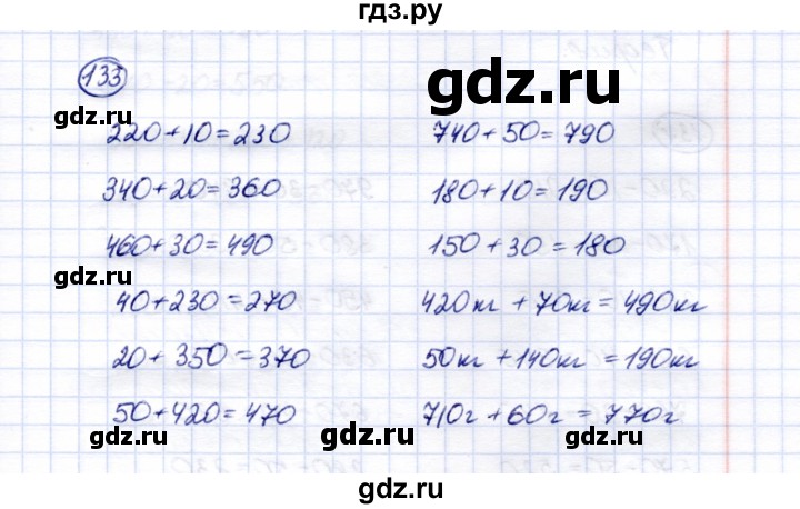ГДЗ по математике 5 класс Перова  Для обучающихся с интеллектуальными нарушениями тысяча - 133, Решебник