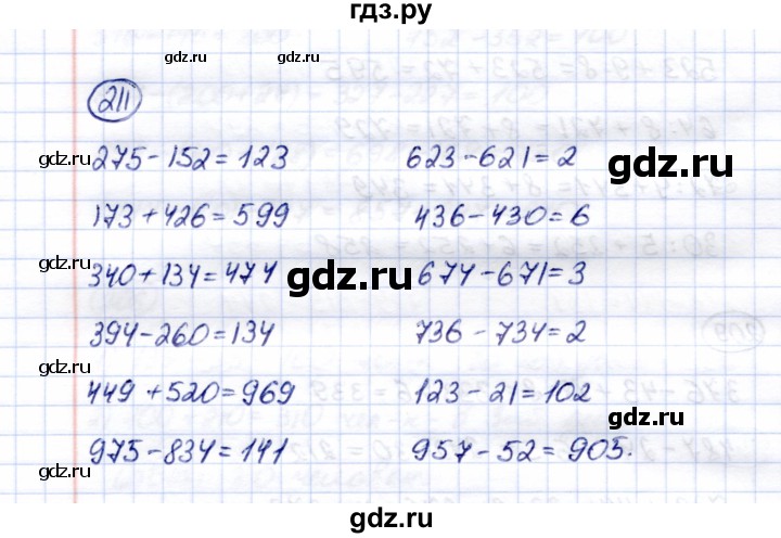 ГДЗ по математике 5 класс Перова  Для обучающихся с интеллектуальными нарушениями тысяча - 211, Решебник